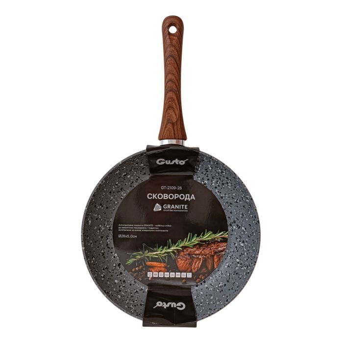 Сковорода Gusto покриття Granite 26x5,0 см (GT-2109-26)