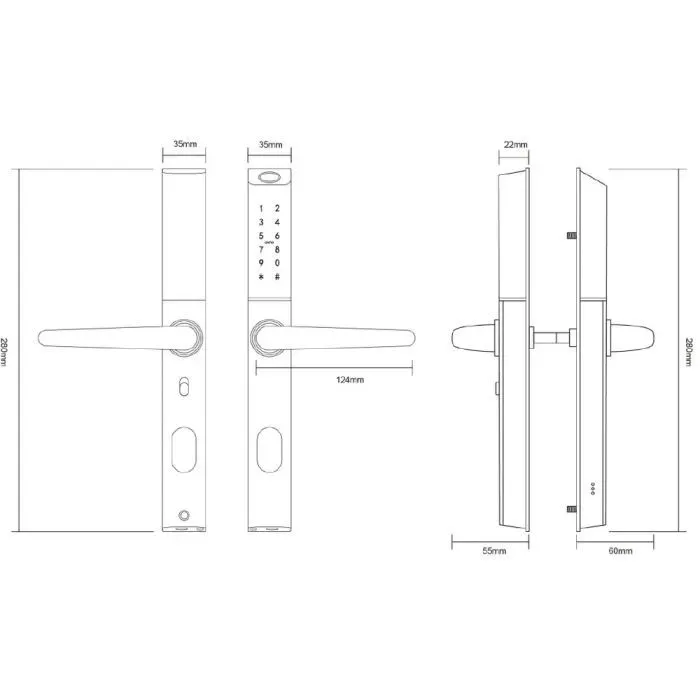 Розумний замок SEVEN LOCK SL-7763BF black (SL7763BFb) зображення 8