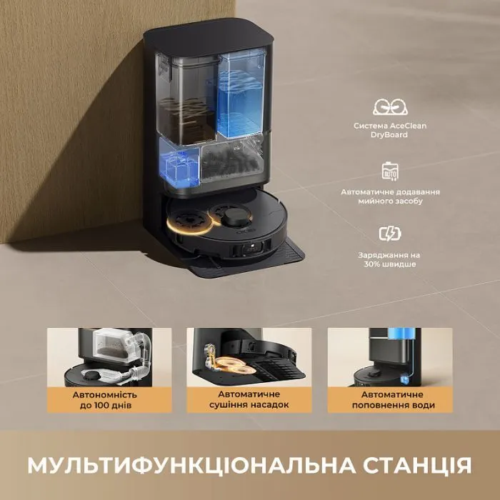 Пилосос Dreame L50s Pro Ultra Black (RLL88HE-Bl) зображення 4