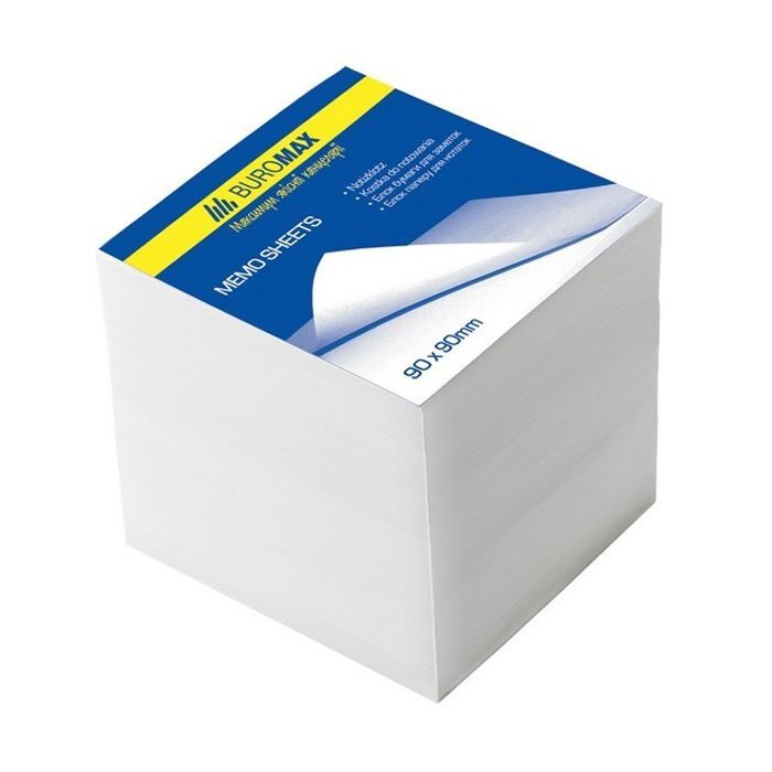 Бумага для заметок Buromax White 90х90х90мм., unglued (BM.2219)