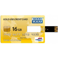 USB флеш накопитель Goodram 16Gb GOLD CREDIT CARD (PD16GH2GRCCPR9)