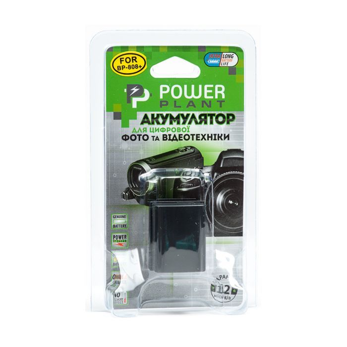 Аккумулятор к фото/видео PowerPlant Canon BP-808 Chip (DV00DV1260) изображение 3