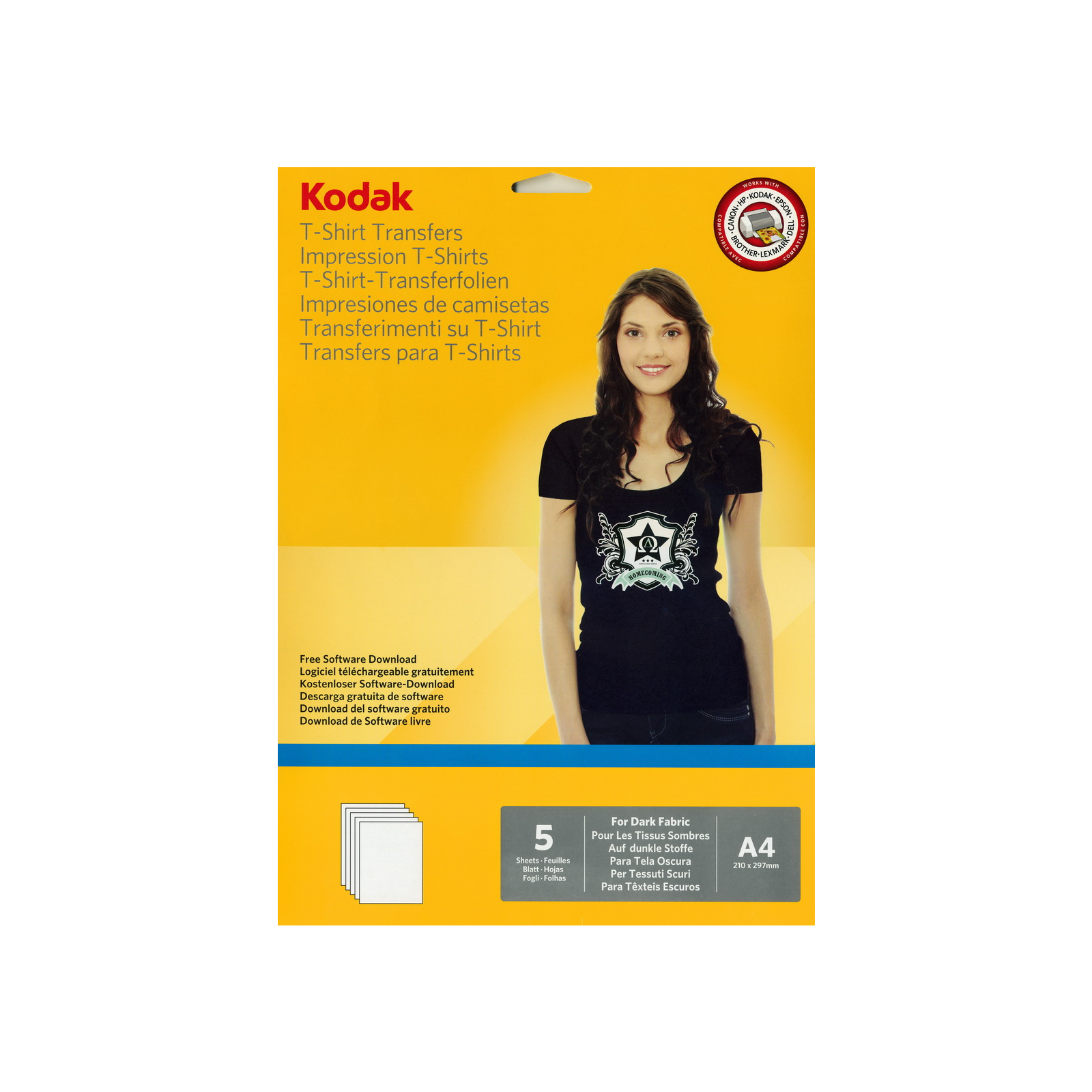 Бумага Kodak A4 T-Shirt Ttransfers/Dark 120gsm 5л (5740-022)