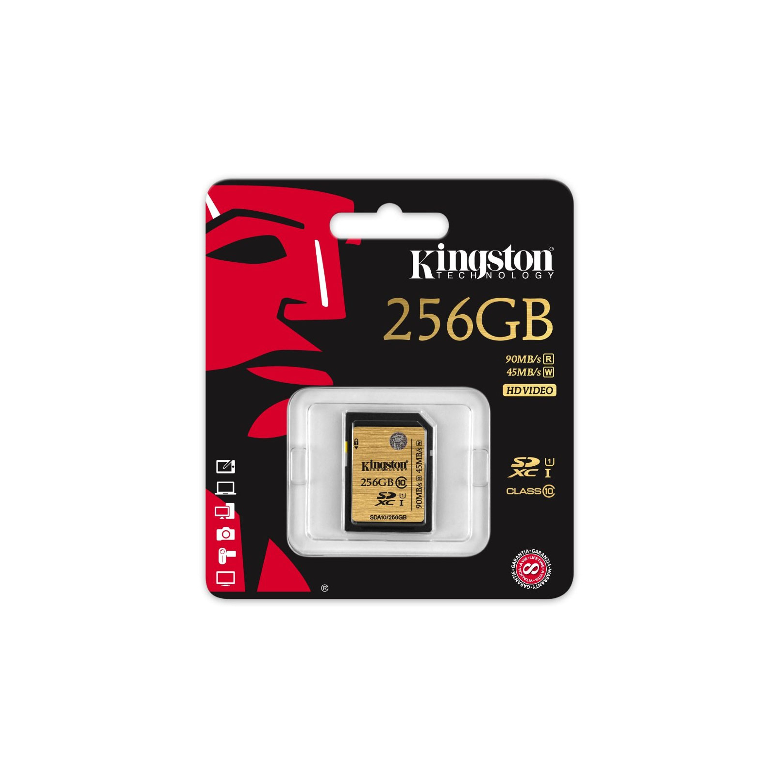 Карта памяти Kingston 256GB SDXC class 10 UHS| U1 (SDA10/256GB) изображение 3