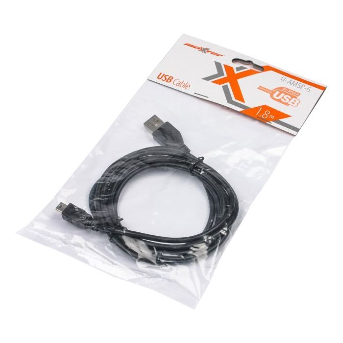 Дата кабель USB 2.0 AM to Mini 5P 1.8m Maxxter (U-AM5P-6) изображение 2