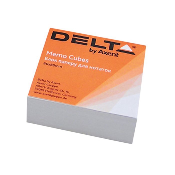Папір для нотаток Delta by Axent білий 80Х80Х20мм, glued (D8002)