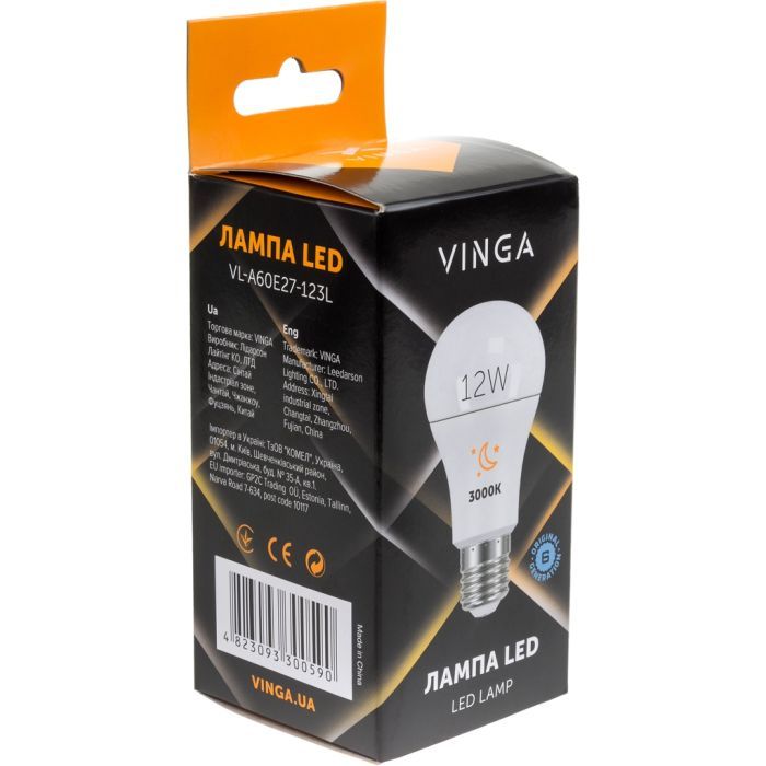 Лампочка Vinga VL-A60E27-123L зображення 2