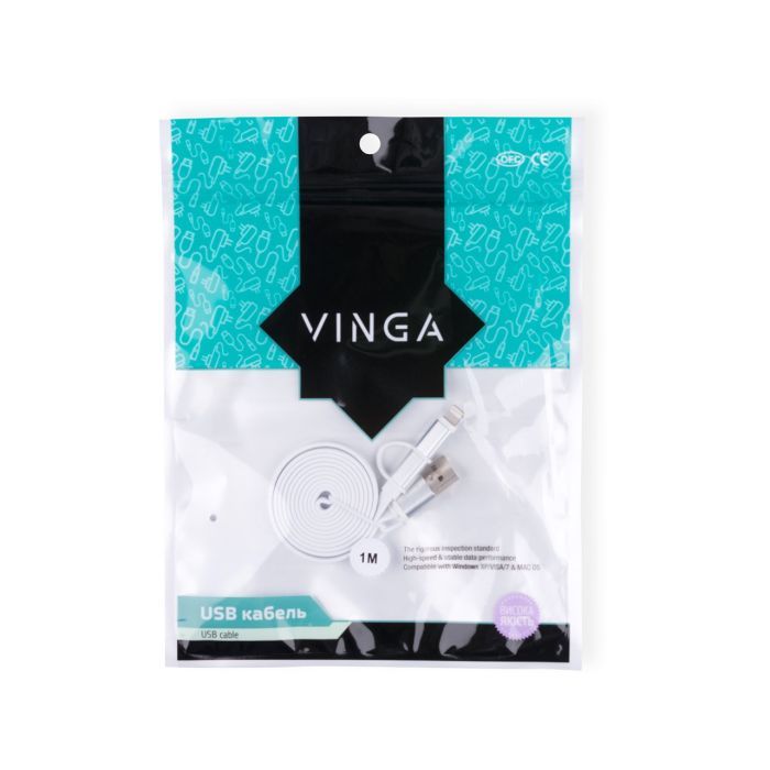 Дата кабель USB 2.0 AM to Micro 5P&Lightning 1.0m Vinga (USBAMMICRO&Lightning-1.0) изображение 3