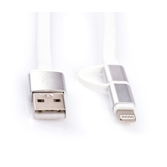 Дата кабель USB 2.0 AM to Micro 5P&Lightning 1.0m Vinga (USBAMMICRO&Lightning-1.0) изображение 4