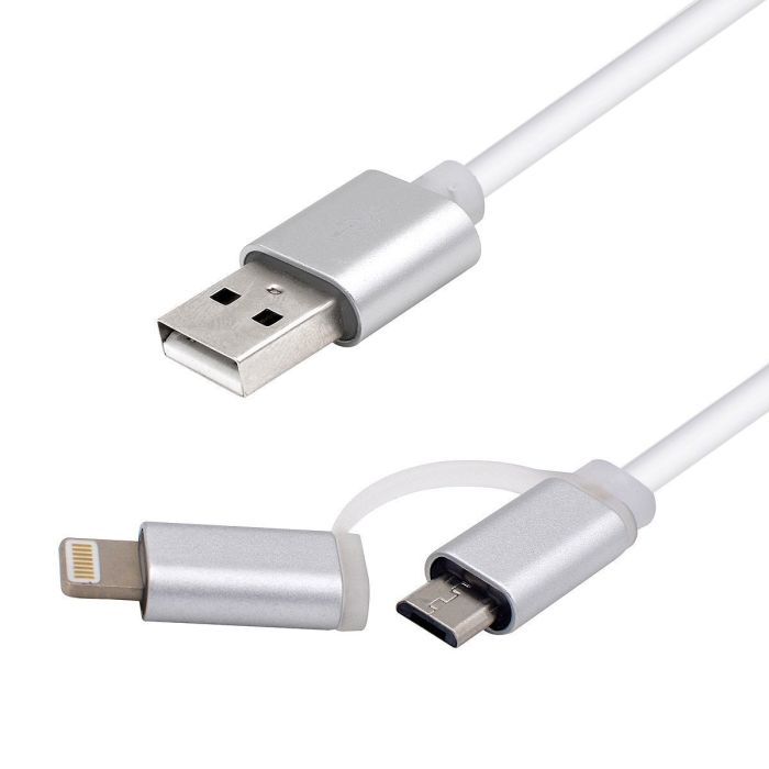 Дата кабель USB 2.0 AM to Micro 5P&Lightning 1.0m Vinga (USBAMMICRO&Lightning-1.0) изображение 6