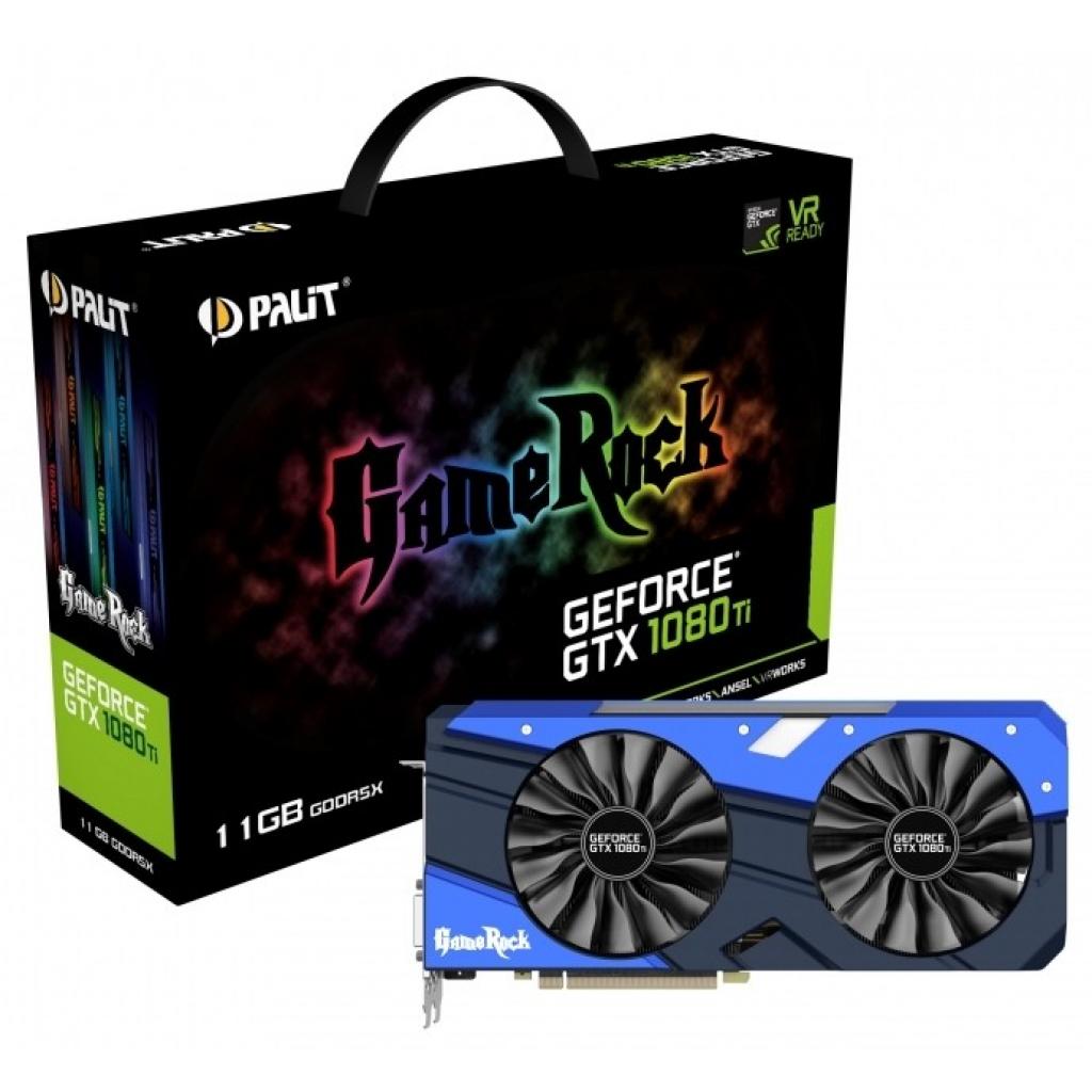 ᐈ Купить видеокарту Palit GeForce GTX1080 Ti 11Gb GameRock