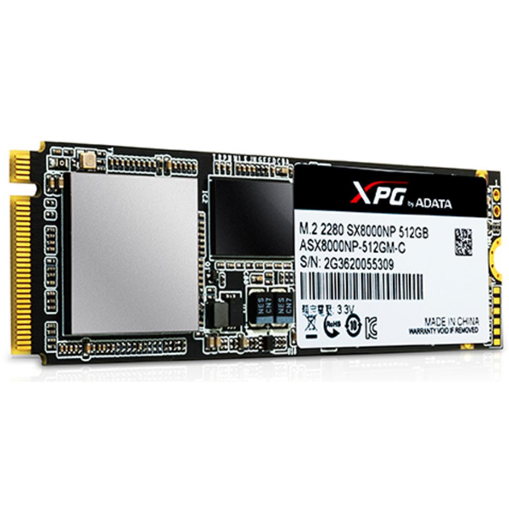 Накопичувач SSD M.2 2280 512GB ADATA (ASX8000NP-512GM-C) зображення 2