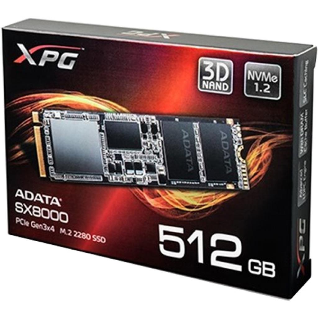 Накопитель SSD M.2 2280 512GB ADATA (ASX8000NP-512GM-C) изображение 4