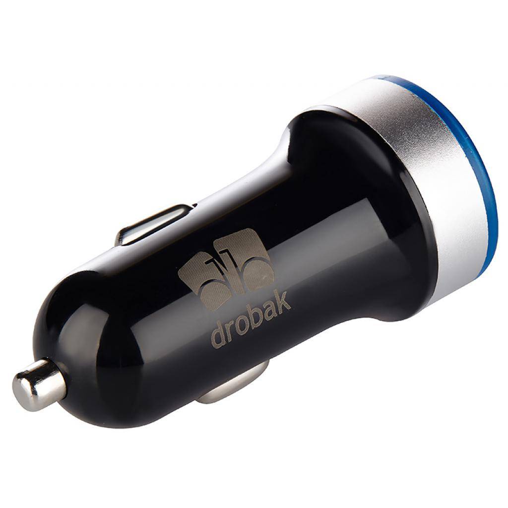 Зарядний пристрій Drobak Power Dual USB black 5V*1A, 5V*2A (905318) зображення 2