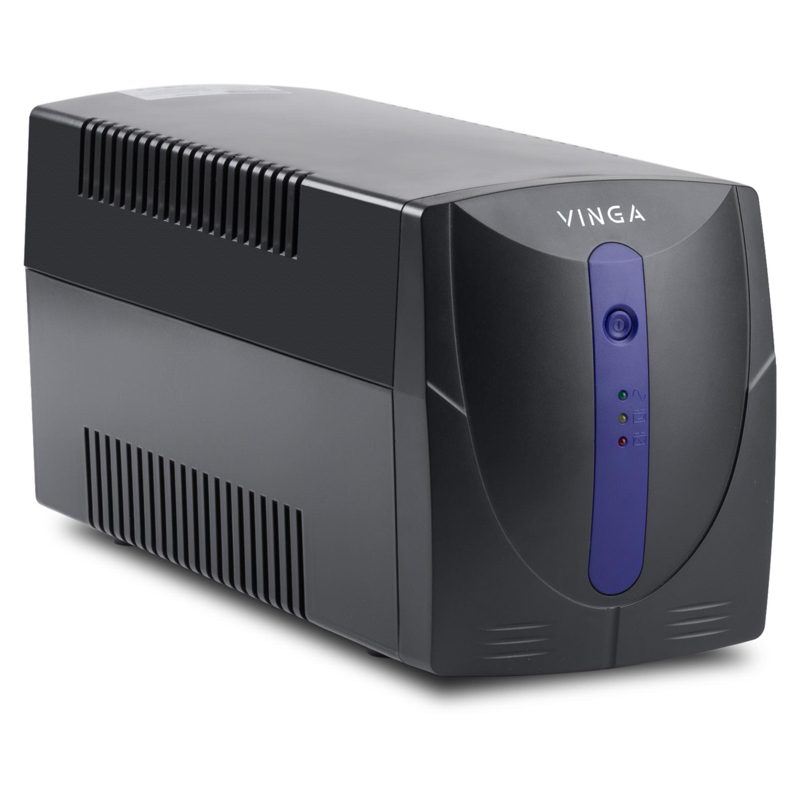 Пристрій безперебійного живлення Vinga LED 800VA plastic case with USB (VPE-800PU) зображення 2