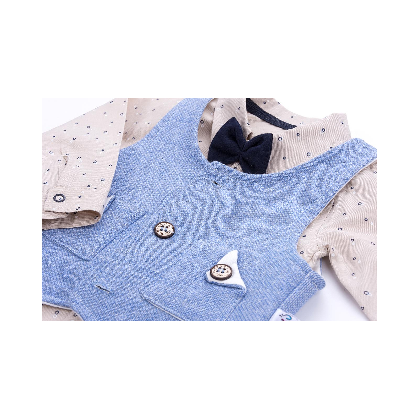 Набор детской одежды Necix's тройка с жилетом (9082-18B-blue) изображение 8