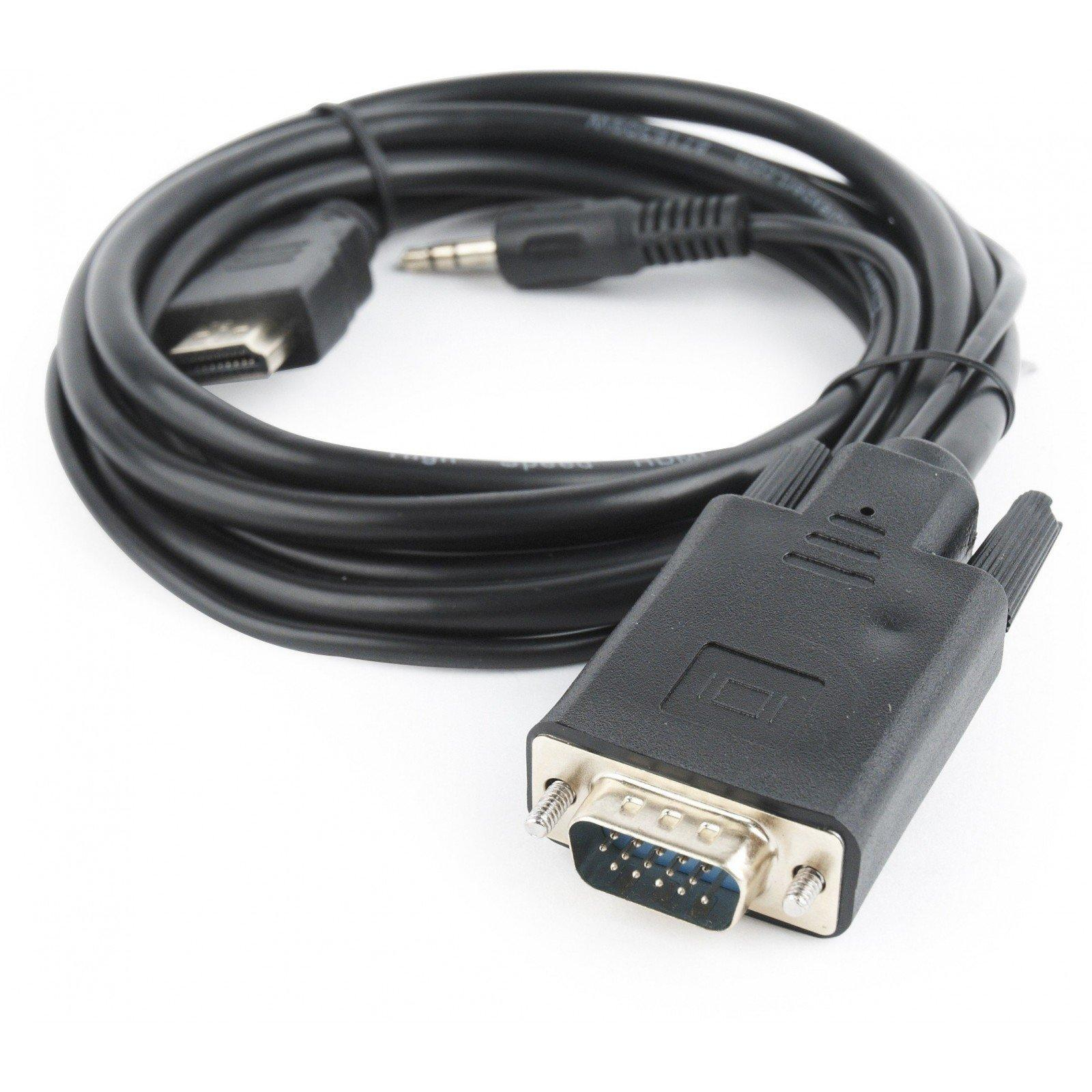 Переходник HDMI to VGA 3.0m Cablexpert (A-HDMI-VGA-03-10) изображение 2