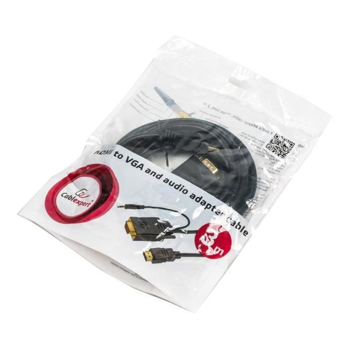 Перехідник HDMI to VGA 3.0m Cablexpert (A-HDMI-VGA-03-10) зображення 3