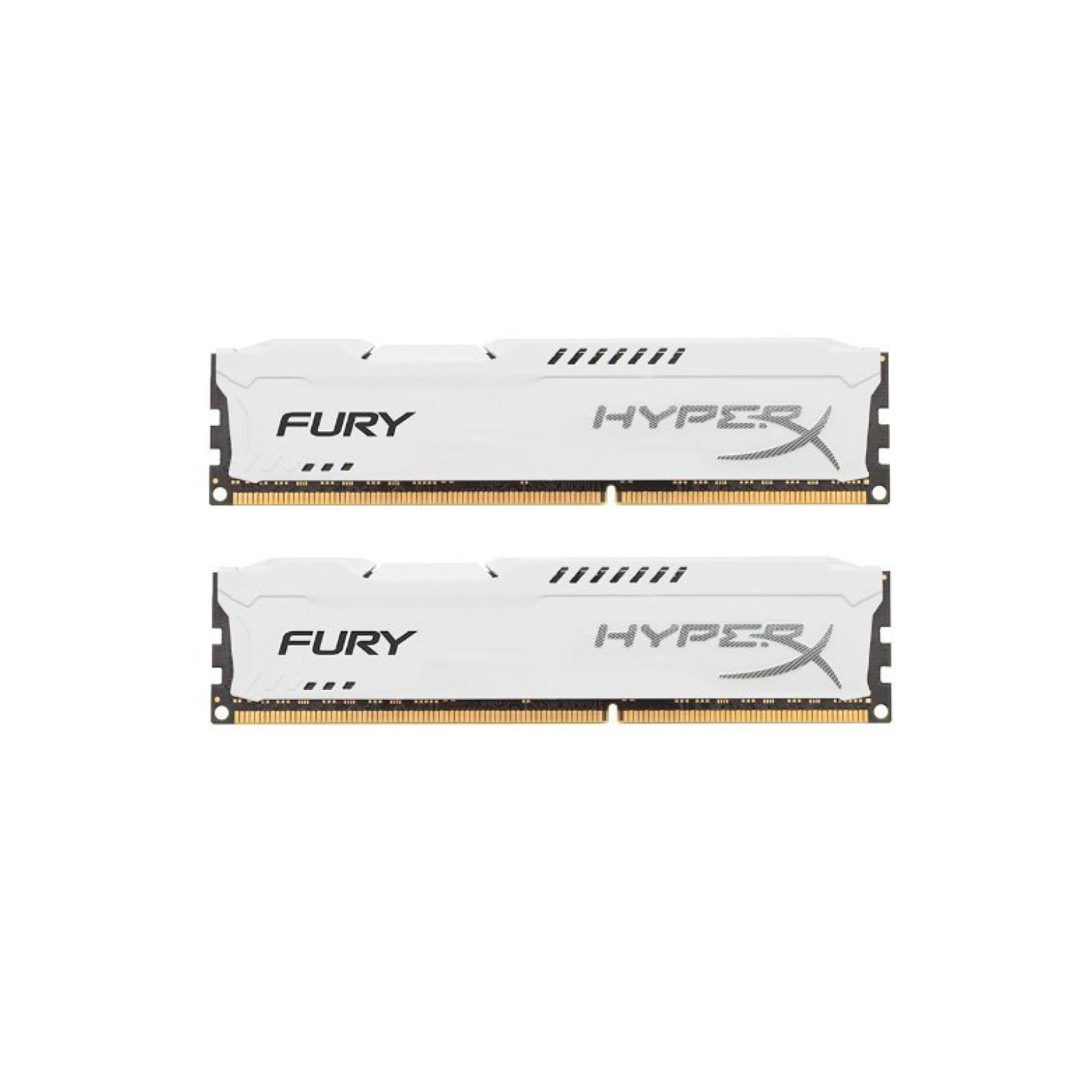 Модуль пам'яті для комп'ютера DDR4 16GB (2x8GB) 3200 MHz HyperX FURY White Kingston Fury (ex.HyperX) (HX432C18FW2K2/16)