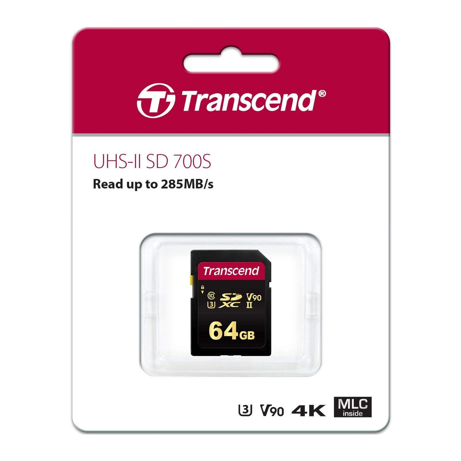 Карта пам'яті Transcend 64GB SDXC class 10 UHS-II U3 V90 MLC (TS64GSDC700S) зображення 2