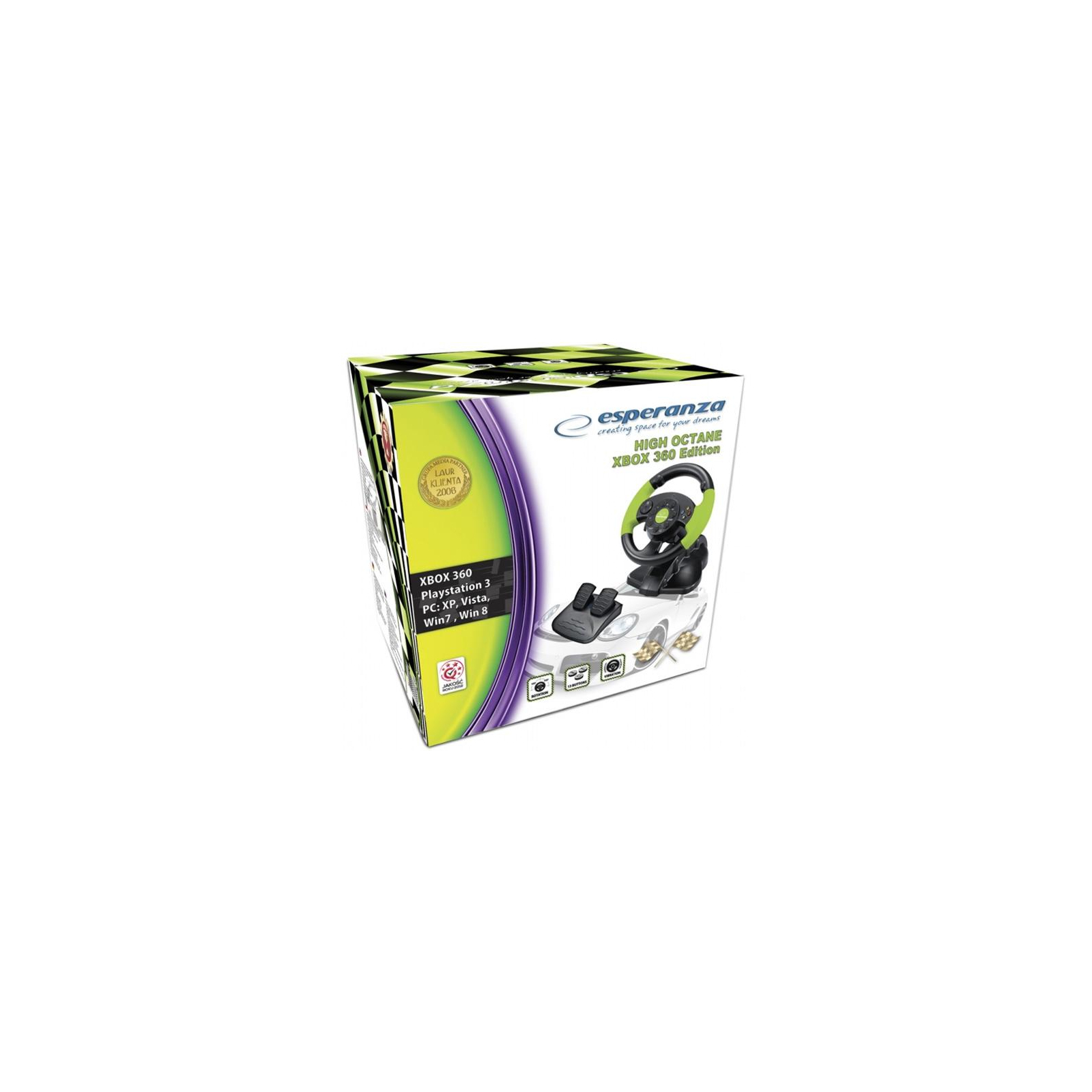 Руль Esperanza PC/PS3/XBOX 360 Black-Green (EG104) изображение 4