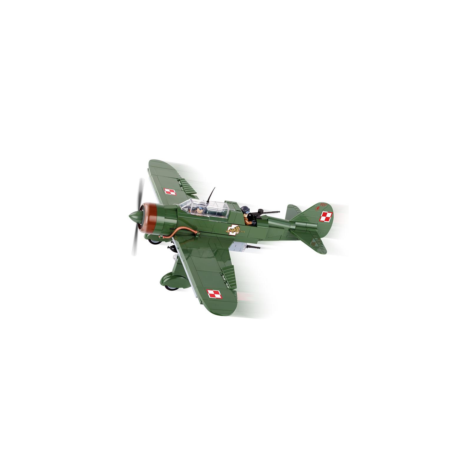 Конструктор Cobi Вторая Мировая Война Самолет PZL Карась P-23B, 280 деталей (COBI-5522) изображение 4