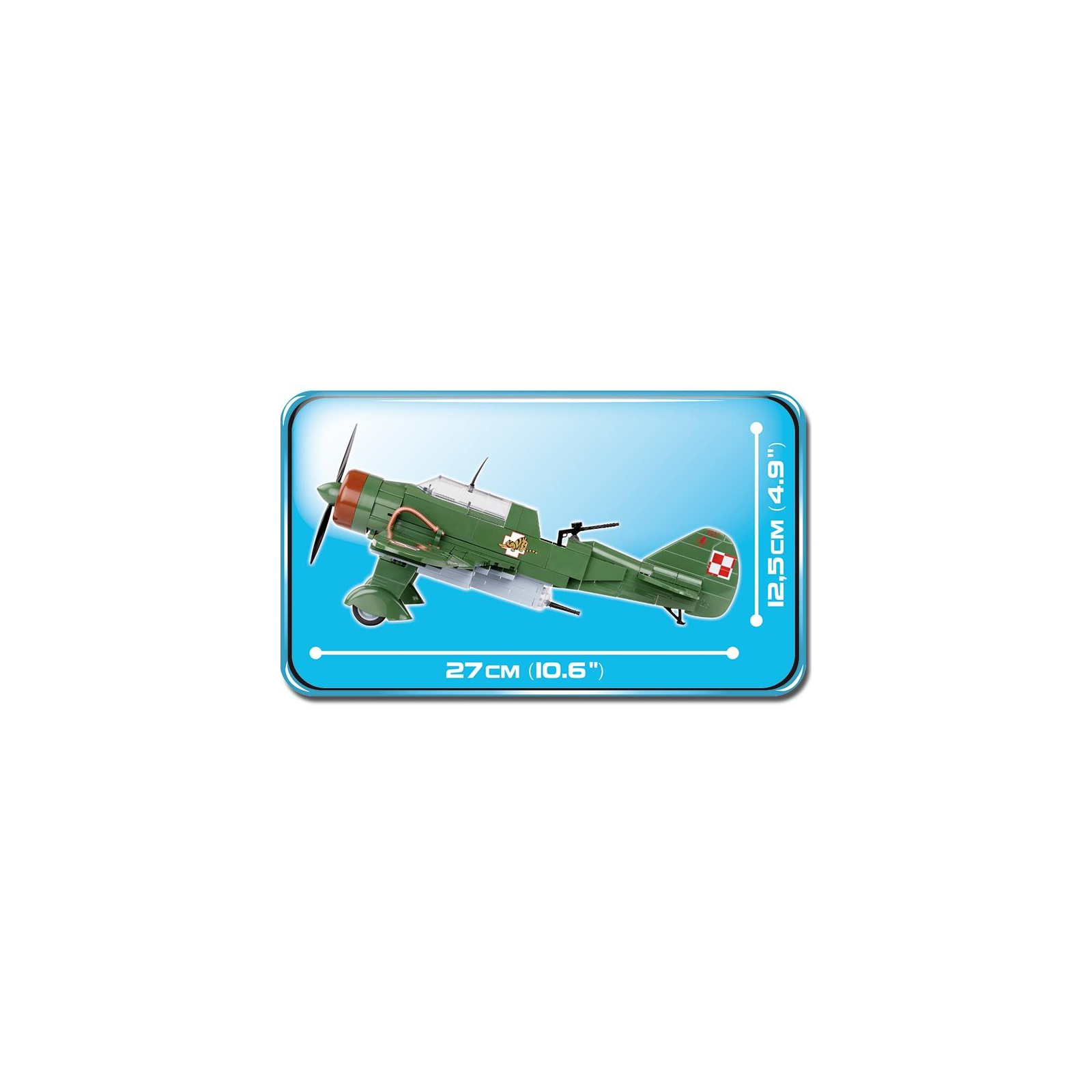 Конструктор Cobi Вторая Мировая Война Самолет PZL Карась P-23B, 280 деталей (COBI-5522) изображение 9