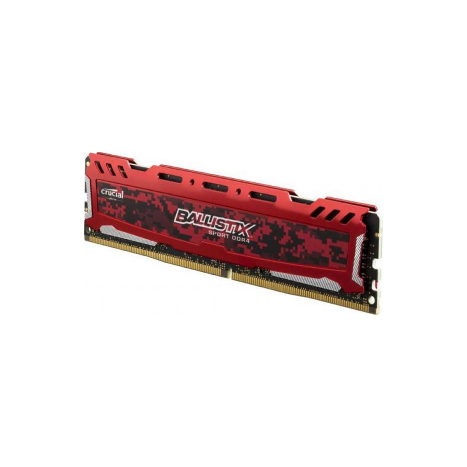 Модуль пам'яті для комп'ютера DDR4 8GB 2666 MHz Ballistix Sport LT Red Micron (BLS8G4D26BFSE) зображення 2