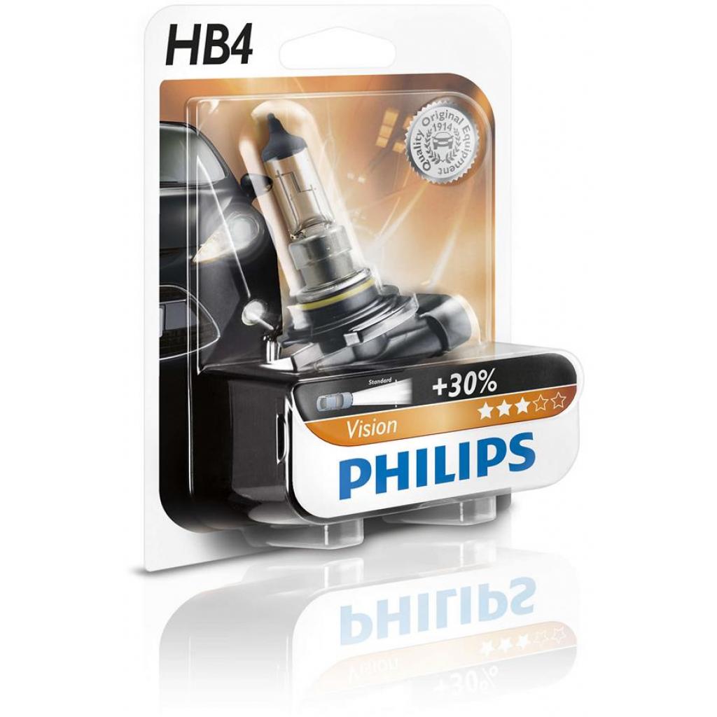 Автолампа Philips HB4 Vision, 3200K, 1шт (9006PRB1)