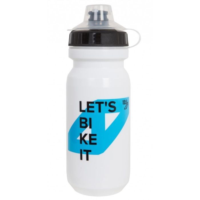 Фляга велосипедная Velotrade 620ml white DC-BT68 "Let's bike it" (BOC-009)