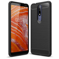 Чехол для мобильного телефона Laudtec для Nokia 3.1 Plus Carbon Fiber (Black) (LT-N31PB)
