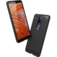 Чехол для мобильного телефона Laudtec для Nokia 3.1 Plus Carbon Fiber (Black) (LT-N31PB) изображение 2