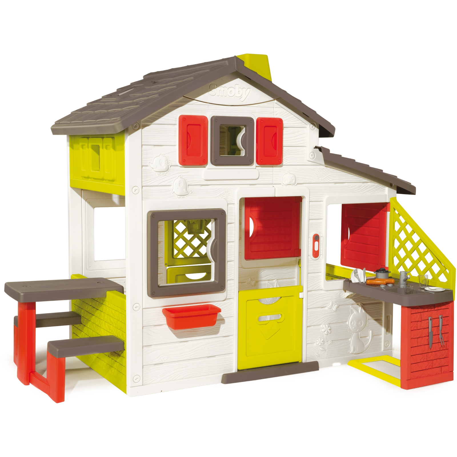 Игровой домик Smoby Дом для друзей с чердаком и летней кухней (810200)