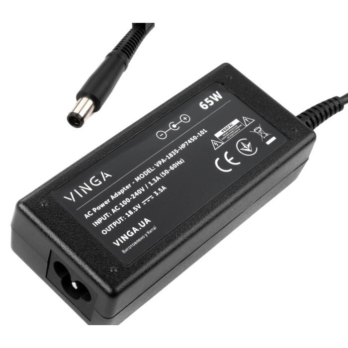 Блок живлення до ноутбуку Vinga HP 65W 18.5V 3.5А 7.4*5.0 (VPA-1835-HP7450-101) зображення 3