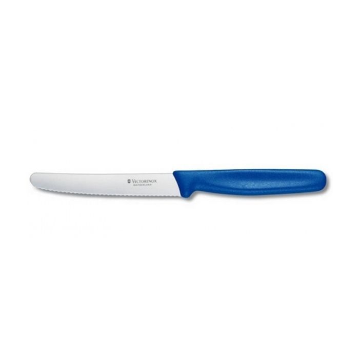 Кухонный нож Victorinox Standart для овощей 11 см, с волнистым лезвием, синий (5.0832)