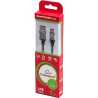 Дата кабель USB 2.0 AM to Type-C 1.0m Cablexpert (CCPB-C-USB-09BK) изображение 3