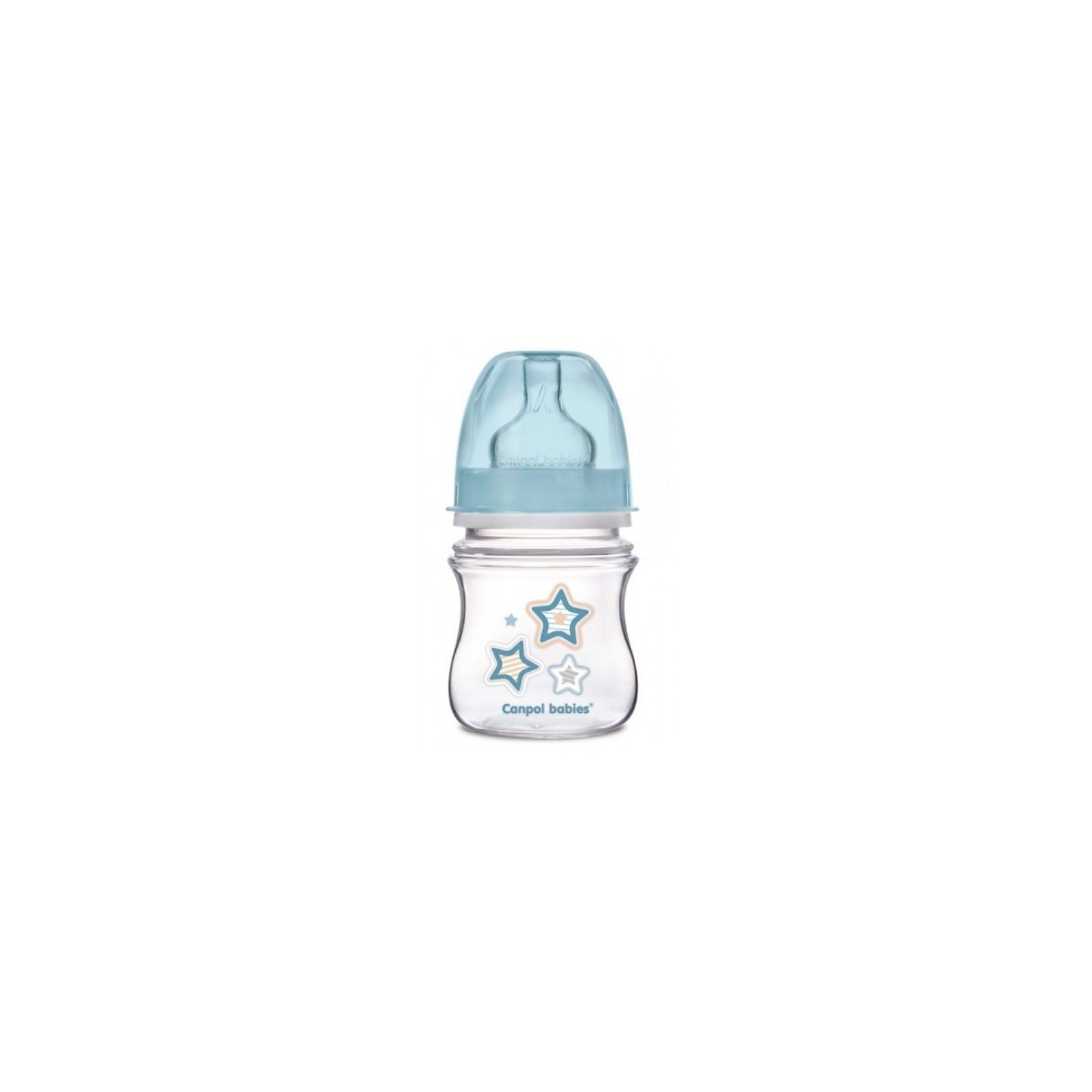 Бутылочка для кормления Canpol babies с широким горлышком Newborn baby, 120 мл, голубая (35/216_blu)