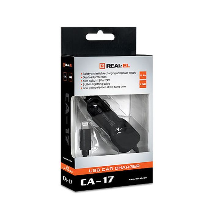 Зарядное устройство REAL-EL CA-17 black (EL123160010) изображение 7