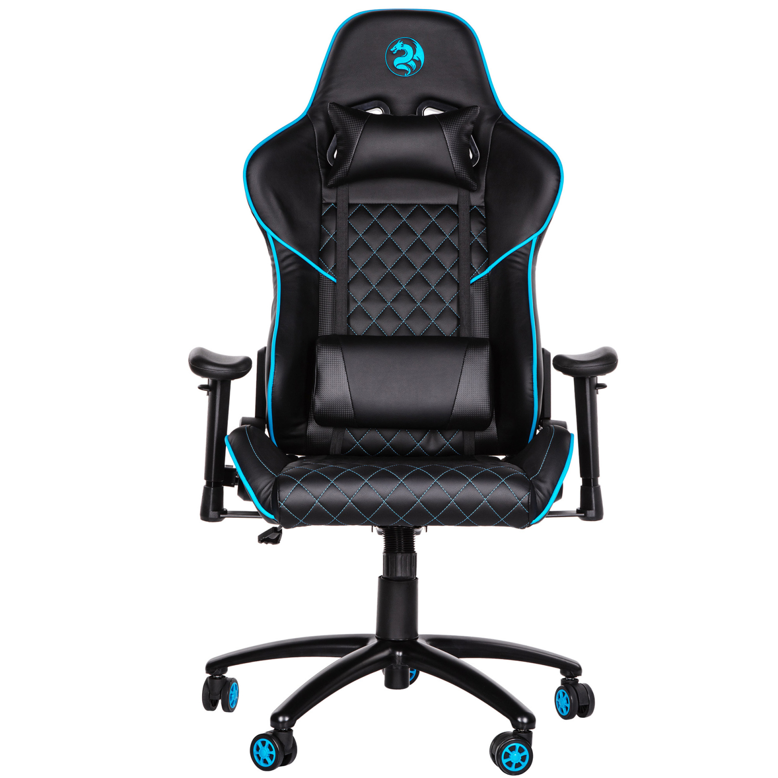 Крісло ігрове 2E GC23 Black/Blue (2E-GC23BLB) зображення 2