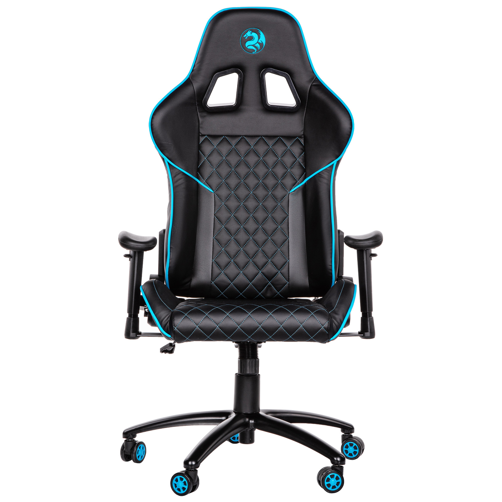Крісло ігрове 2E GC23 Black/Blue (2E-GC23BLB) зображення 3
