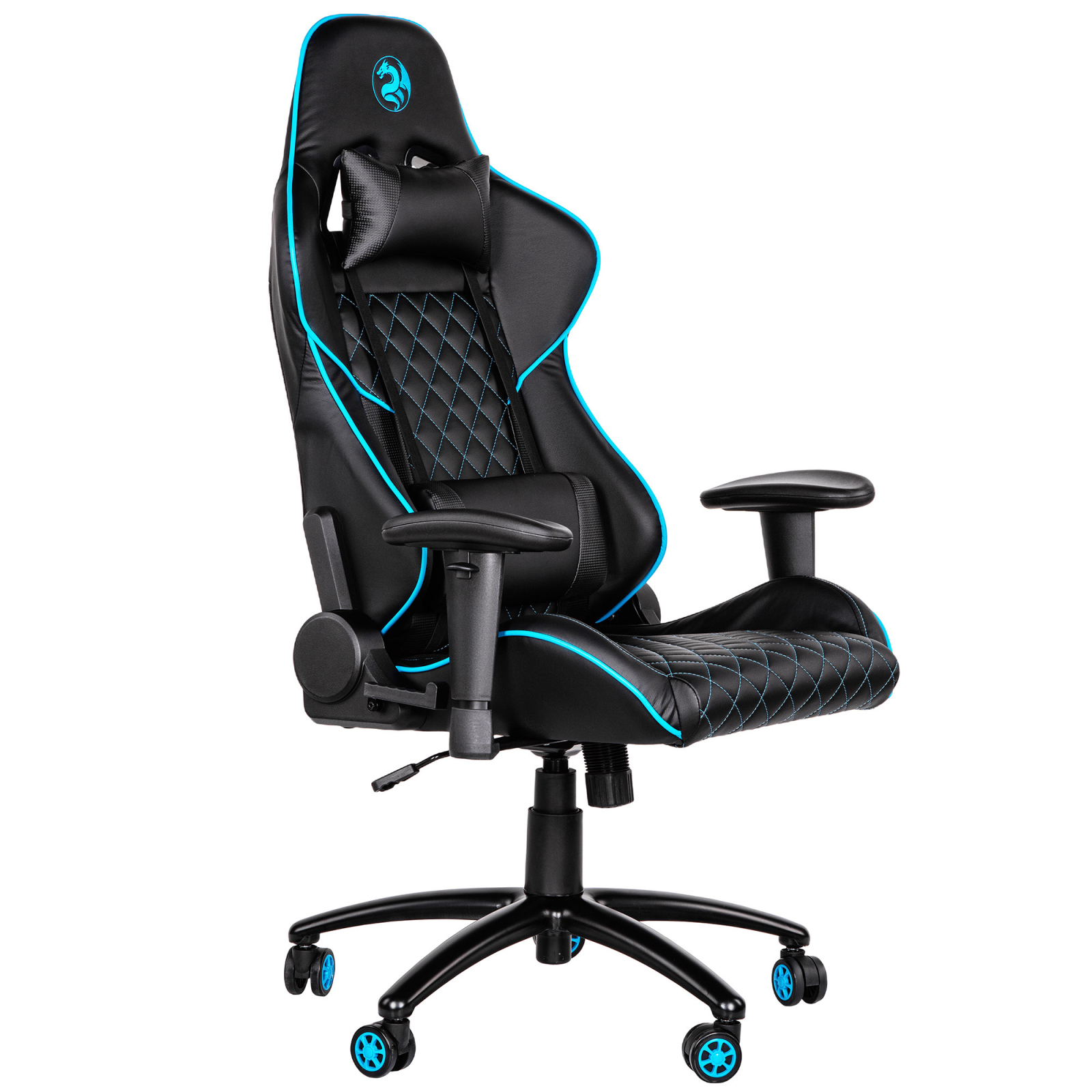 Крісло ігрове 2E GC23 Black/Blue (2E-GC23BLB)