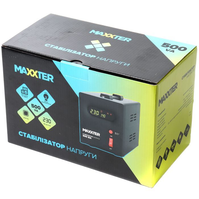 Стабілізатор Maxxter MX-AVR-S500-01 зображення 3