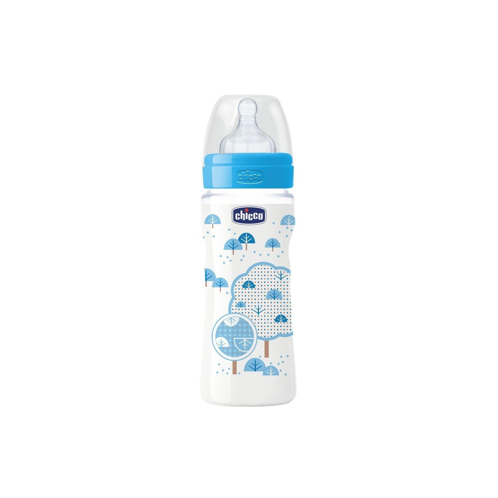 Бутылочка для кормления Chicco Well-Being 330 мл 4м+ с силиконовой соской (20635.20.50) изображение 2