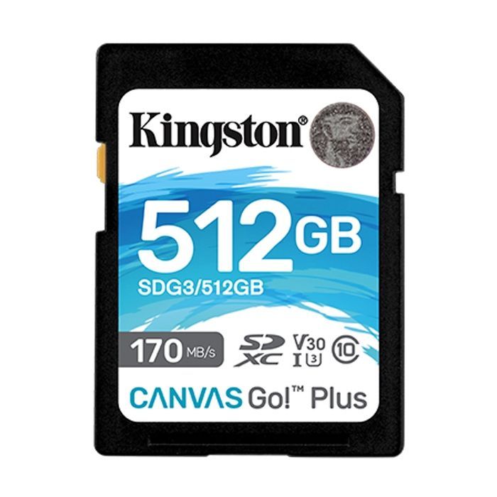 Карта памяти Kingston 512GB SDXC class 10 UHS-I U3 Canvas Go Plus (SDG3/512GB)