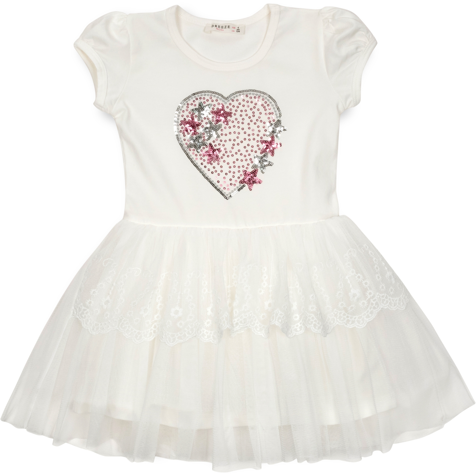 Платье Breeze с сердцем (14104-98G-cream)