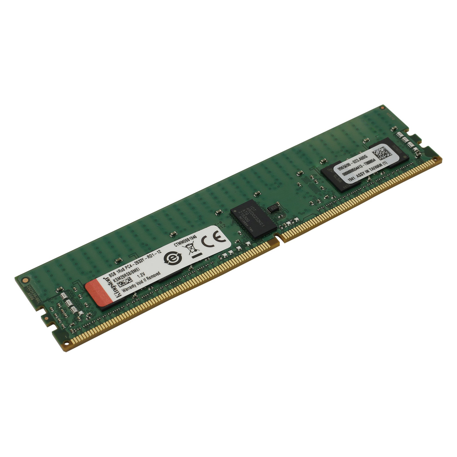 Модуль пам'яті для сервера DDR4 8GB ECC RDIMM 2933MHz 1Rx8 1.2V CL21 Kingston (KSM29RS8/8MEI)