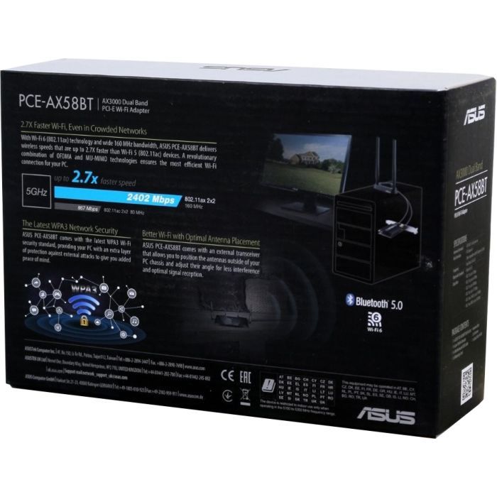 Сетевая карта Wi-Fi ASUS PCE-AX58BT изображение 6
