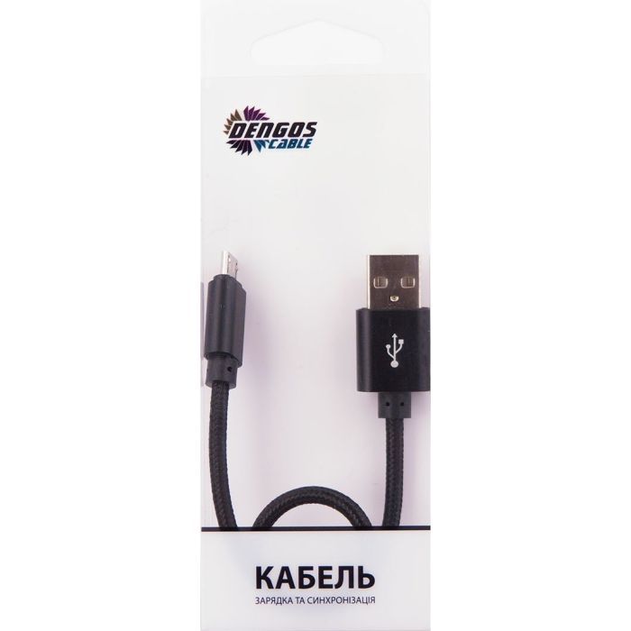 Дата кабель NTK-M-SHRT-BLACK Dengos изображение 2