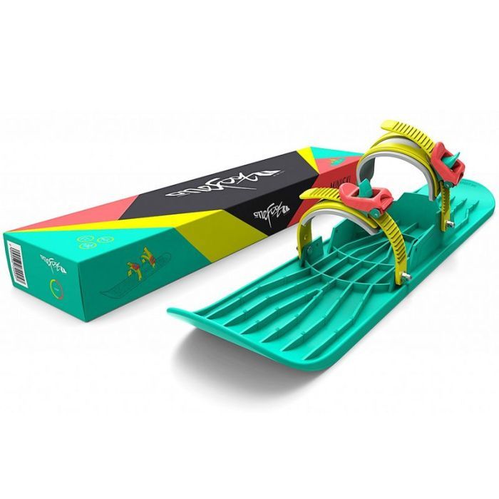 Санки Plastkon OneFoot Miniski Монолыжа черная с зеленым (49652) изображение 4
