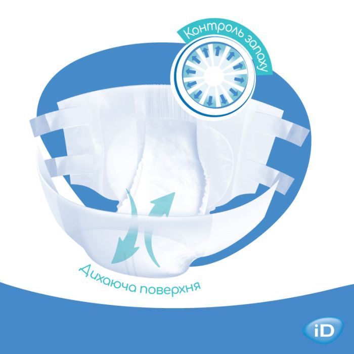Подгузники для взрослых ID Slip Extra Plus Large талия 115-155 см. 30 шт. (5411416047667) изображение 4